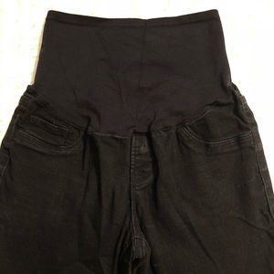 Full Panel Black Maternity Skinny Jeans